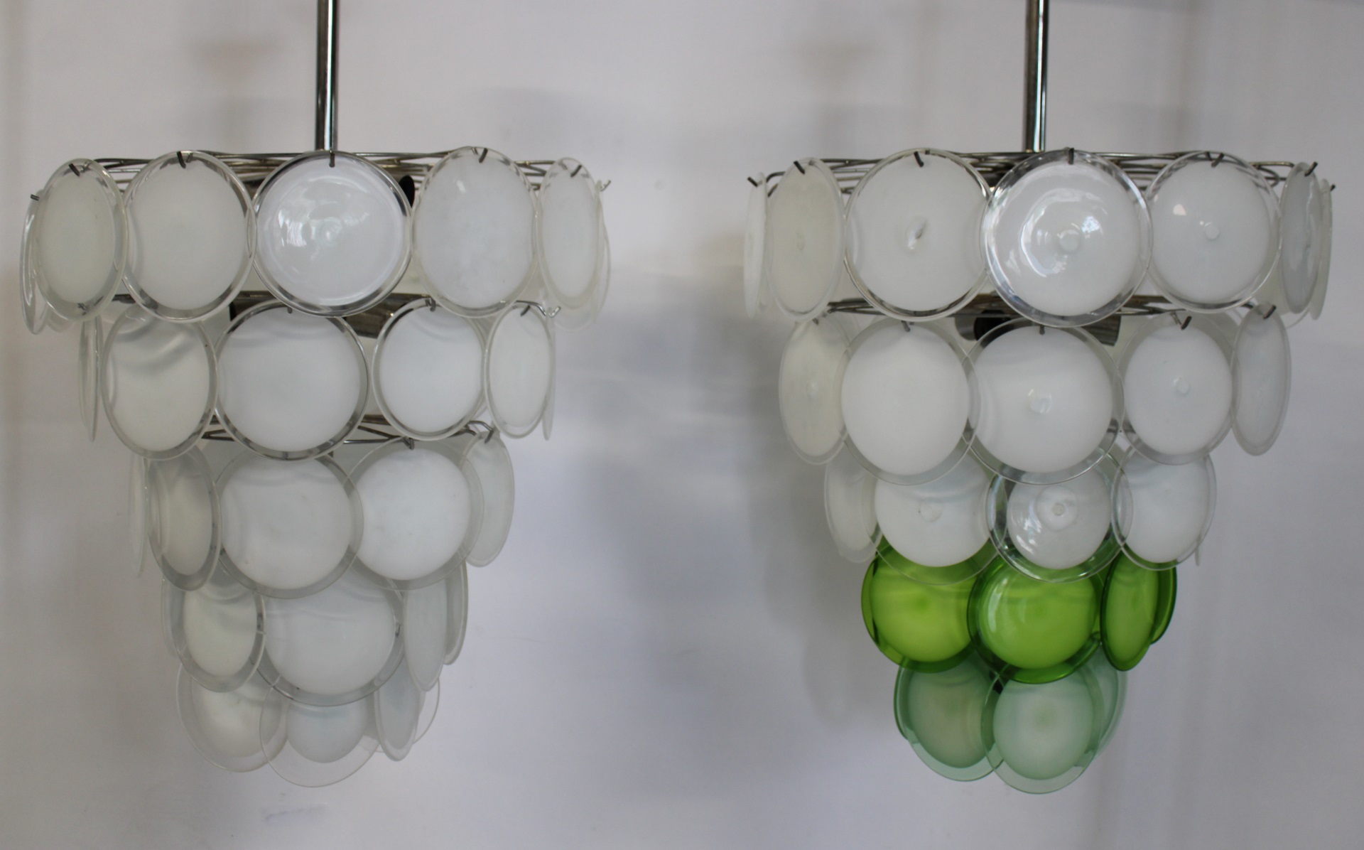 2 LARGE CAMER STYLE CHANDELIERS