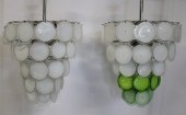 2 LARGE CAMER STYLE CHANDELIER