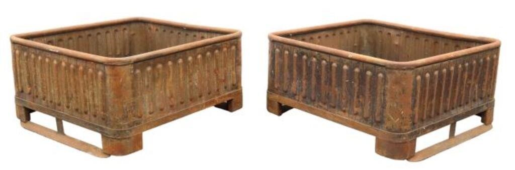(2) LARGE CAST IRON GARDEN
