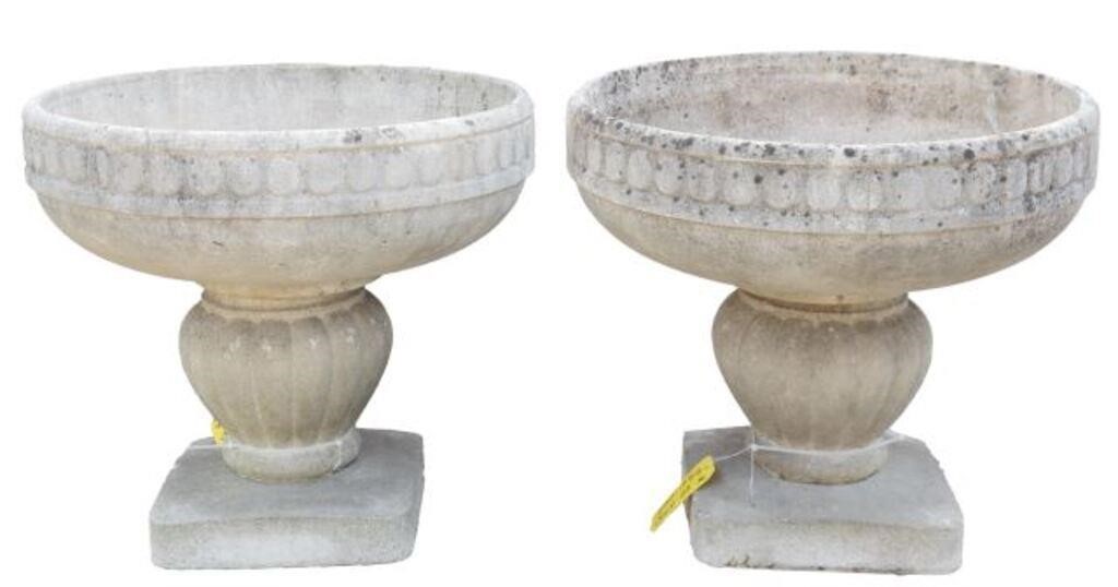 (2) LARGE CAST STONE CIRCULAR