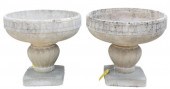 (2) LARGE CAST STONE CIRCULAR
