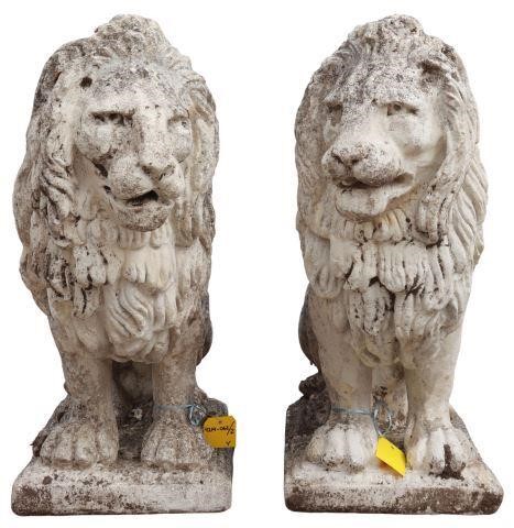 (2) LARGE CAST STONE GARDEN