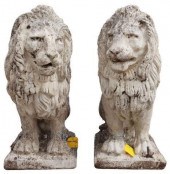 (2) LARGE CAST STONE GARDEN ST