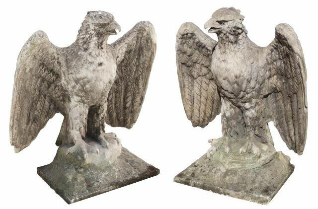 (2) LARGE CAST STONE GARDEN