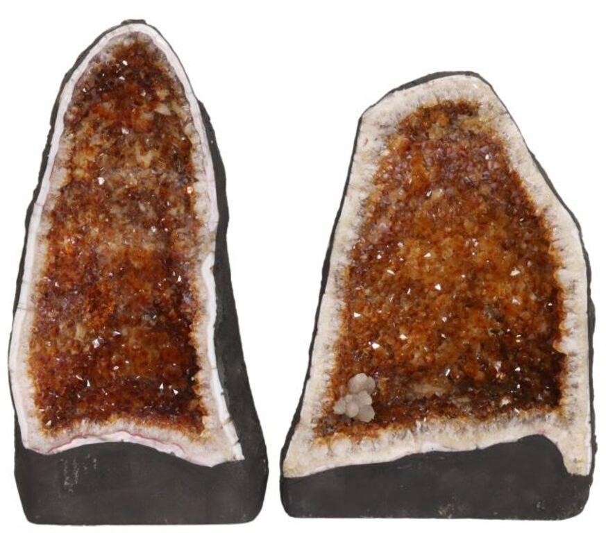 (2) LARGE CATHEDRAL GEODE