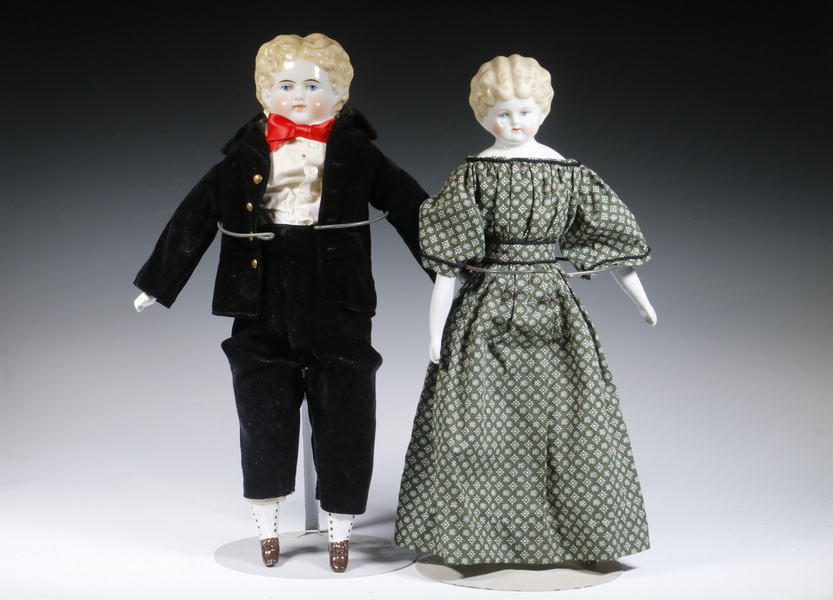 (2) LARGE CHINA HEAD DOLLS Lot of
