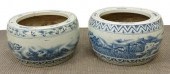 (2) LARGE CHINESE B & W PORCEL