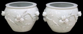 (2) LARGE CHINESE BLANC-DE-CHI