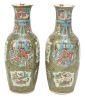 (2) LARGE CHINESE CANTON FAMIL