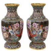 (2) LARGE CHINESE CLOISONNE EN