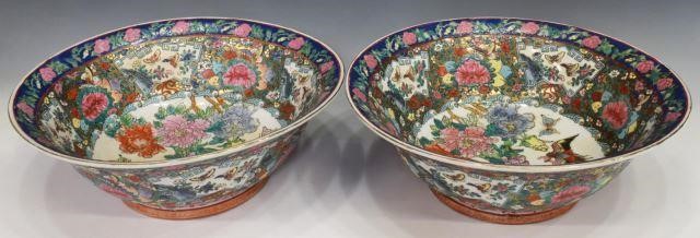 (2) LARGE CHINESE FAMILLE ROSE