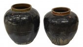 (2) LARGE CHINESE GLAZED WATER