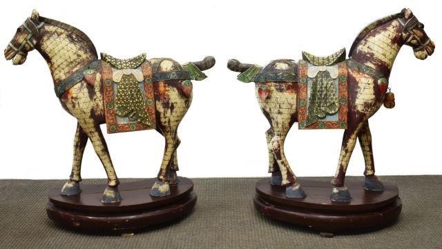 (2) LARGE CHINESE TANG STYLE