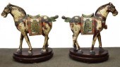 (2) LARGE CHINESE TANG STYLE T