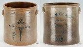 2 LARGE COBALT DECORATED STORA
