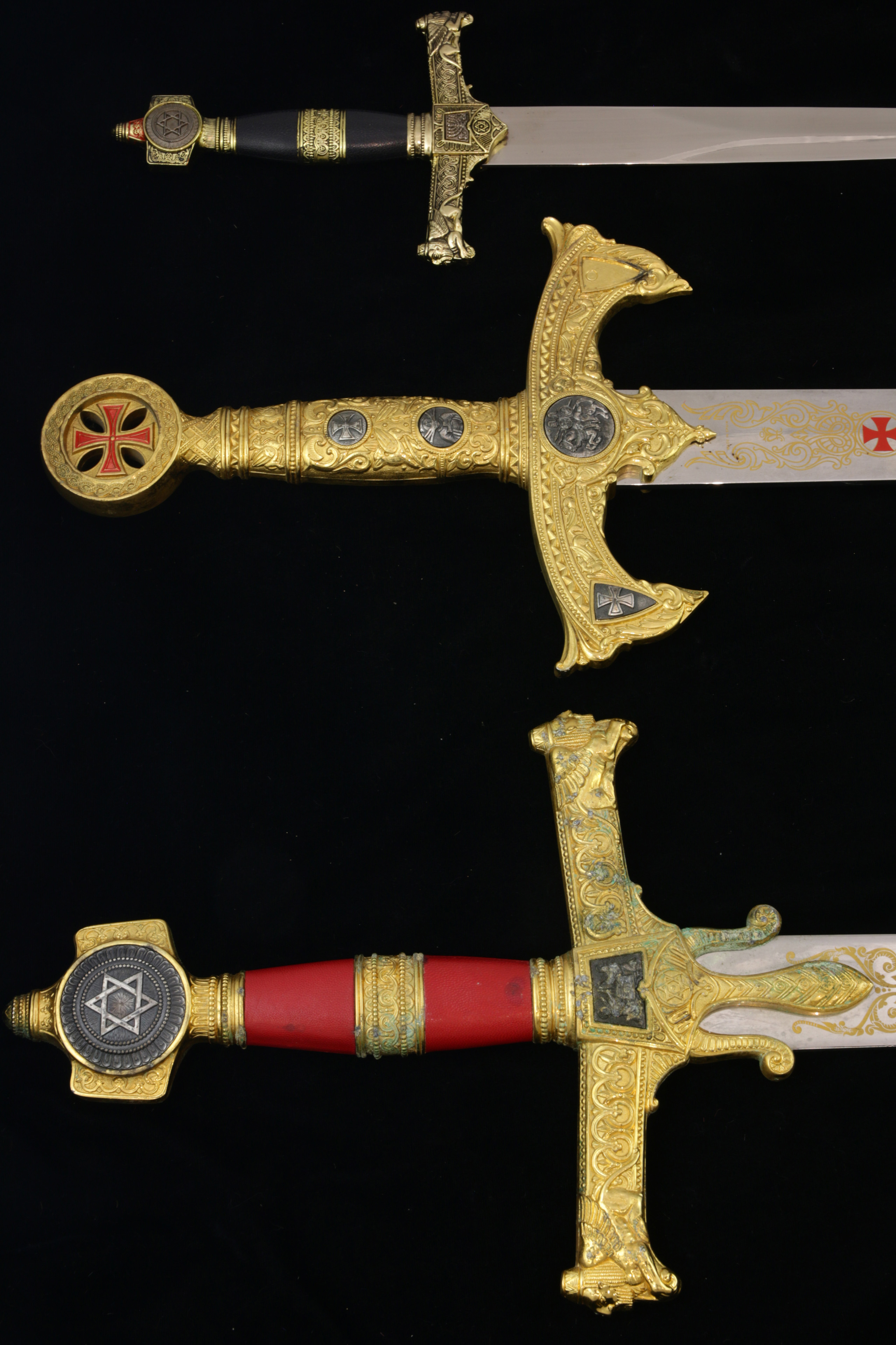 2 LARGE COMMEMORATIVE SWORDS AND