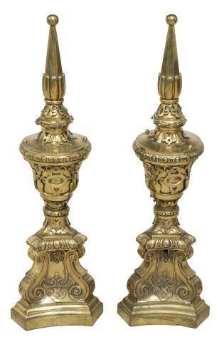 (2) LARGE CONTINENTAL BRONZE