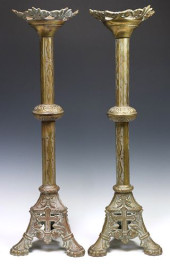 (2) LARGE CONTINENTAL GILT MET