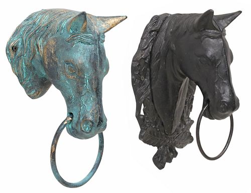 (2) LARGE DECORATIVE CAST IRON