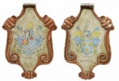 (2) LARGE DECORATIVE HERALDIC