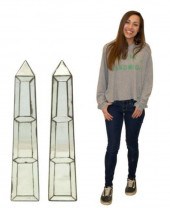 (2) LARGE DECORATIVE MIRRORED