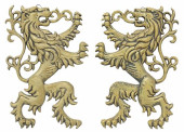 (2) LARGE DECORATIVE PAINTED M