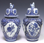 (2) LARGE DELFT-STYLE BLUE &AM