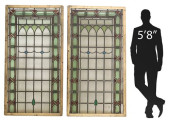 (2) LARGE ENGLISH STAINED &AMP