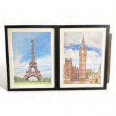 2 Large framed Vintage posters
