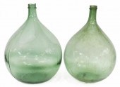 (2) LARGE FRENCH GLASS CARBOYS