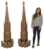 (2) LARGE FRENCH GOTHIC REVIVA