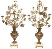 (2) LARGE FRENCH VASIFORM GILT