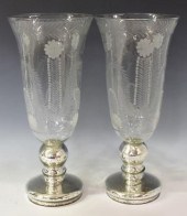 (2) LARGE GLASS MERCURY STYLE