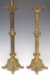 (2) LARGE GOTHIC REVIVAL GILT