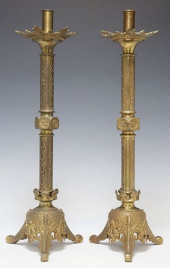 (2) LARGE GOTHIC REVIVAL GILT