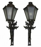 (2) LARGE GOTHIC STYLE IRON WA