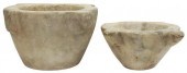(2) LARGE ITALIAN CARVED MARBL