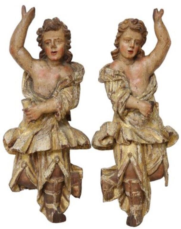 (2) LARGE ITALIAN CARYATID WALL