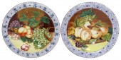 (2) LARGE ITALIAN DERUTA HAND-
