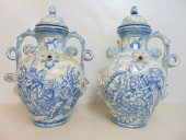2 LARGE ITALIAN FAIENCE MAJOLI