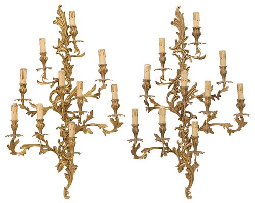 (2) LARGE ITALIAN GILT METAL