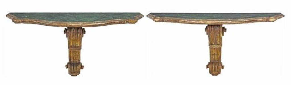 (2) LARGE ITALIAN GILTWOOD