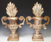 (2) LARGE ITALIAN SILVER GILTW