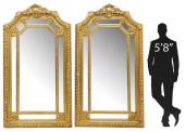 (2) LARGE LOUIS XV STYLE GILT