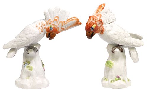 (2) LARGE MEISSEN PORCELAIN