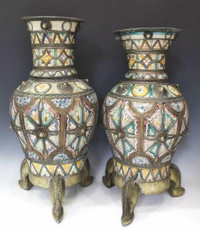 (2) LARGE MOROCCAN OVERLAY