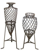 (2) LARGE OPENWORK WROUGHT IRO