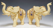 (2) LARGE ORNATE CHINESE TILED