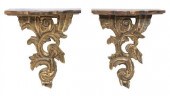 (2) LARGE PARCEL GILT CARVED W