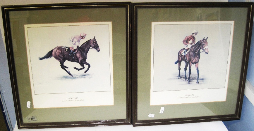 2 Large Prints of Racing Horses